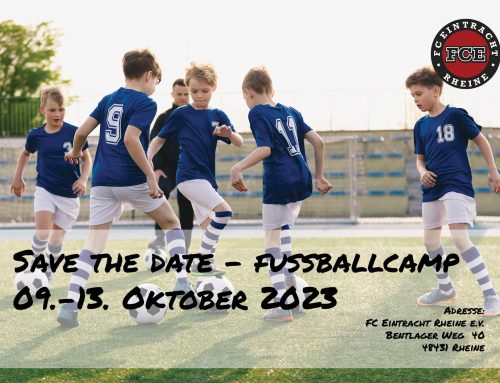 FCE Fussballcamp vom 09 – 13. Oktober 2023 – Save the date